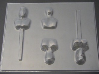 428sp Spider Dude 3D Chocolate Candy Lollipop Mold